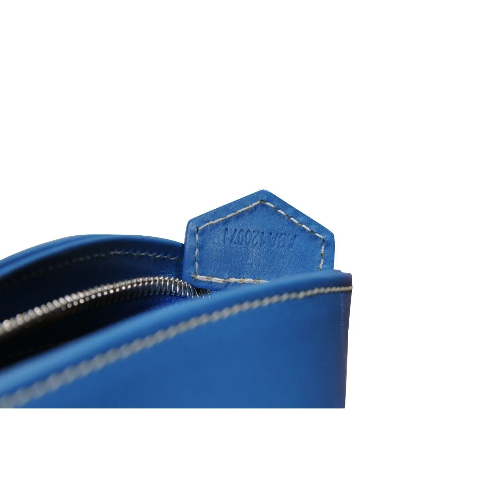 Goyard Beluga MM Handle Bag Blue Goyardine Leather Carry On Duffle Weekend