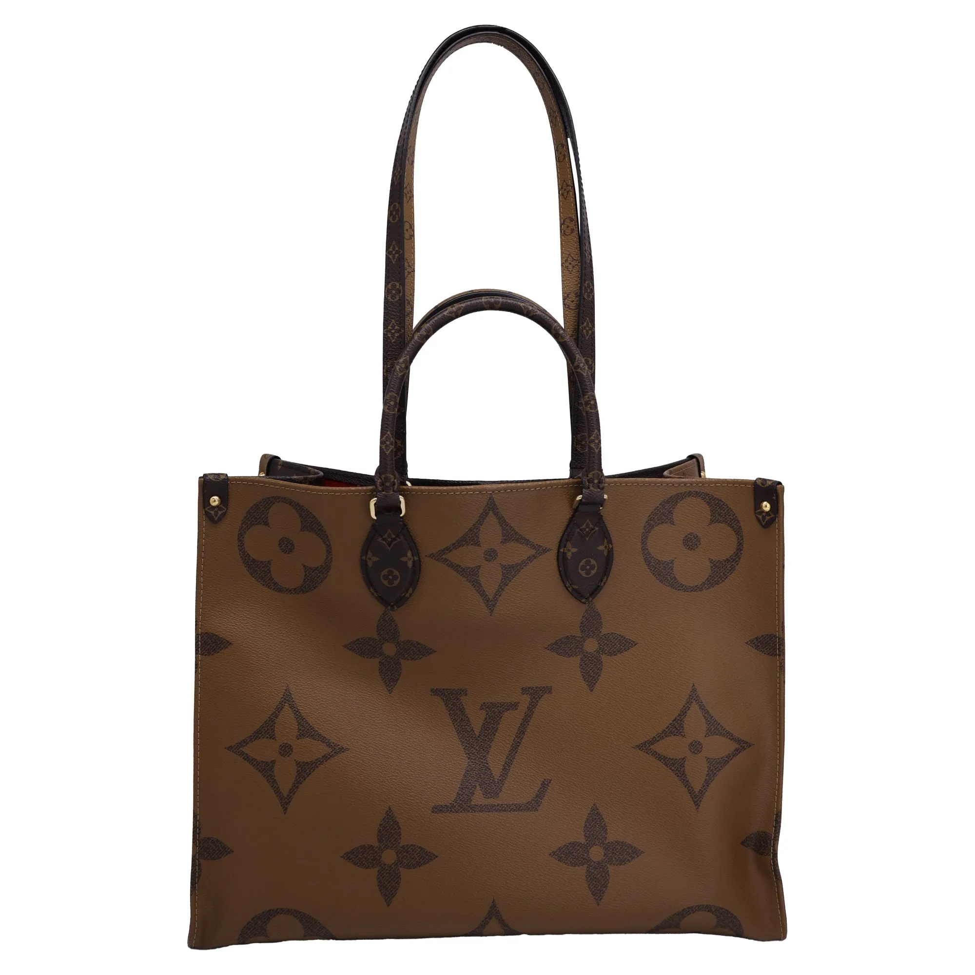 Louis Vuitton Giant Reverse Monogram OTG MM Totebag in Brown Coated Canvas